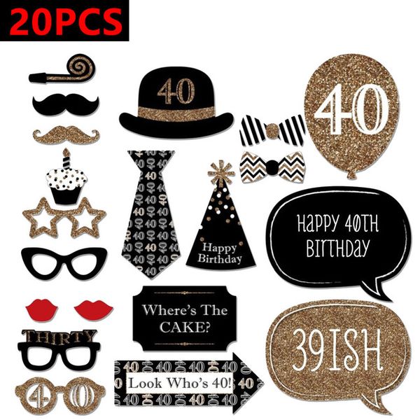 Grosshandel 30 40 50 Happy Birthday Party Dekorationen Photo Booth Requisiten 30 40 50 Jahre Mann Frau 30 Geburtstag Dekoration Von Luckystar 666