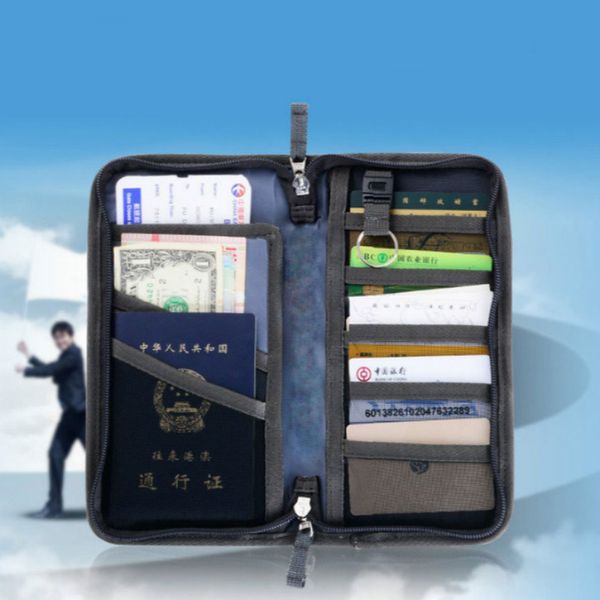 

travel passport bag foldable zipper multifunction passport cover travel bag