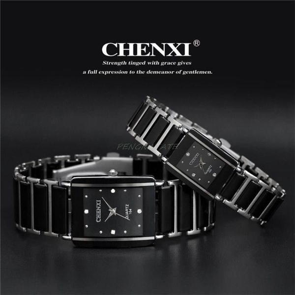 

chenxi new fashion women watch men wristwatch man female quartz wrist watch ceramic waterproof pengnatate, Slivery;brown