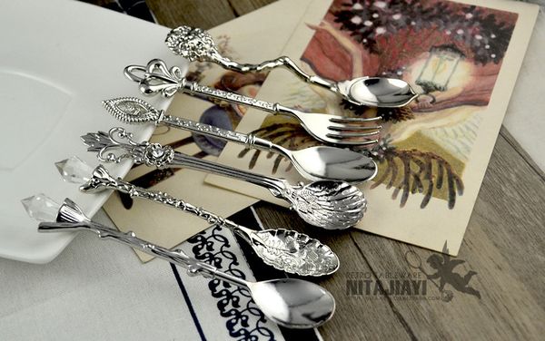 

6pcs/set retro palace style coffee spoon mixing spoon decoration spoons