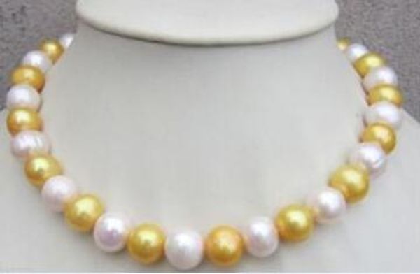 

fine pearl jewelry genuine gorgeous18 inch 11-12mm south sea pearl multicolor necklace 14 k gold, Black