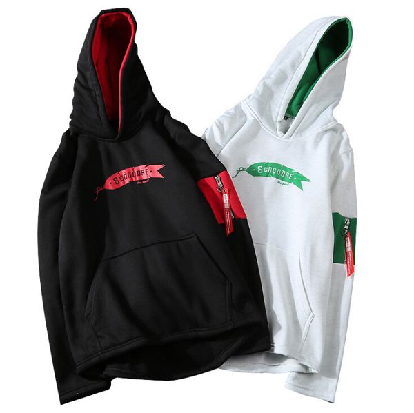 

Man's Sweater New Fashion Autumn Winter Male Tide Hooded Sweater Slim Personality Letter Printed Hoodies For Man