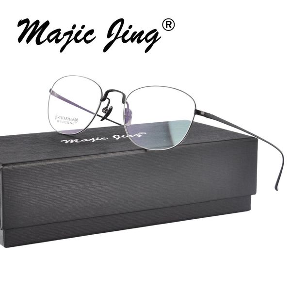

magic jing 6616 beita titanium full rim rx optical frames myopia eyewear eyeglasses prescription spectacles, Silver
