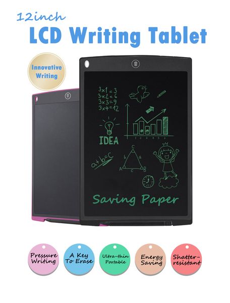 

12 inch lcd graphics tablet drawing writing board ultra-thin handwriting pads portable electronic tablet e-writing kids gift