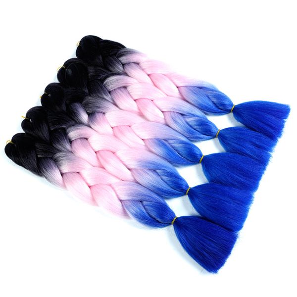 2019 24 100g Pc Synthetic Ombre Kanekalon Braiding Hair Crochet
