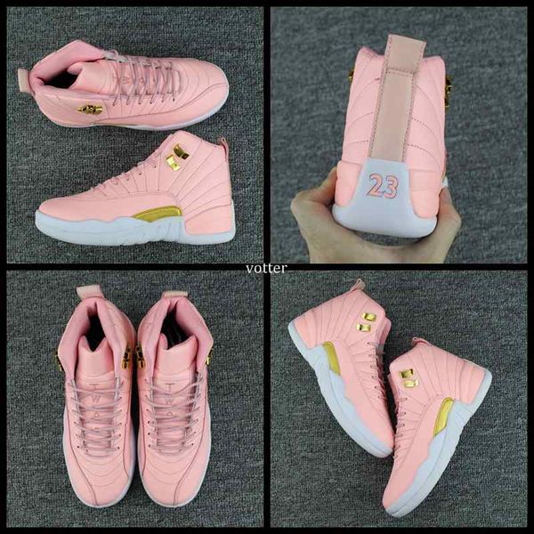 

2017 new 12 gs dynamic pink women basketball shoes vivid pink 12s sports sneakers trainers basket ball shoe size 36-40