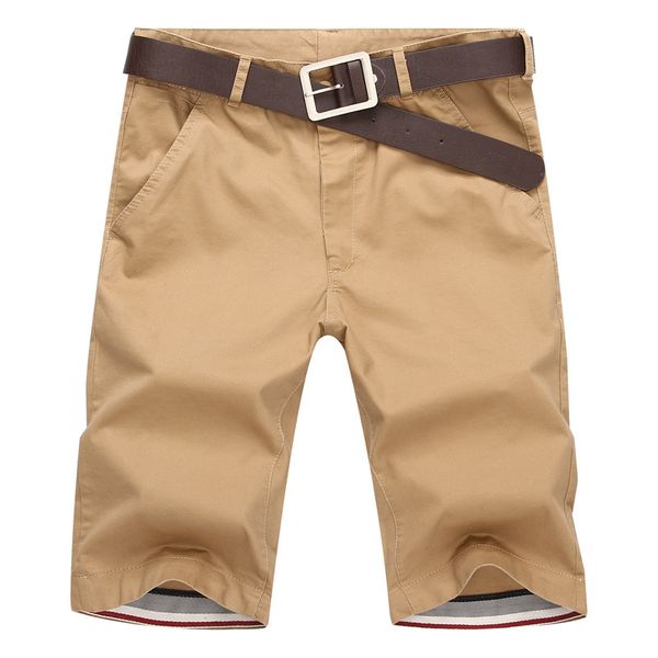 

summer cotton shorts men fashion brand boardshorts breathable male casual shorts knee length comfortable plus size cool short masculino, Black