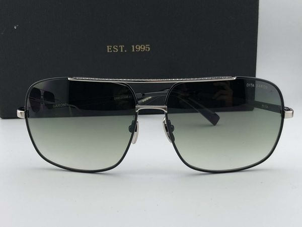 

men vintage square pilot sunglasses black grey gradient sun glasses fashion sunglasses new with box, White;black