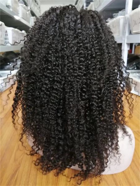 

brazilian indian malaysian 130% density swiss lace baby hair front lace kinky curly wig human hair vrigin natural color indian malaysia, Black;brown