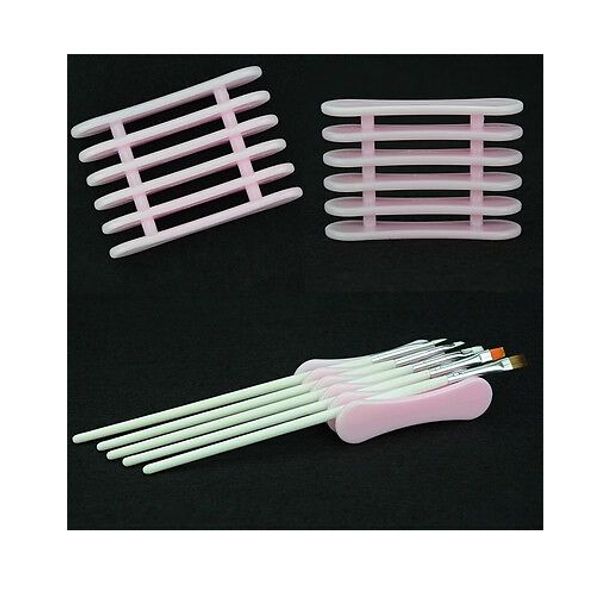 

elite99 pink acrylic uv gel brush pen rest display stand holder nail art design plastic nail pen holders for nail decorations, Yellow