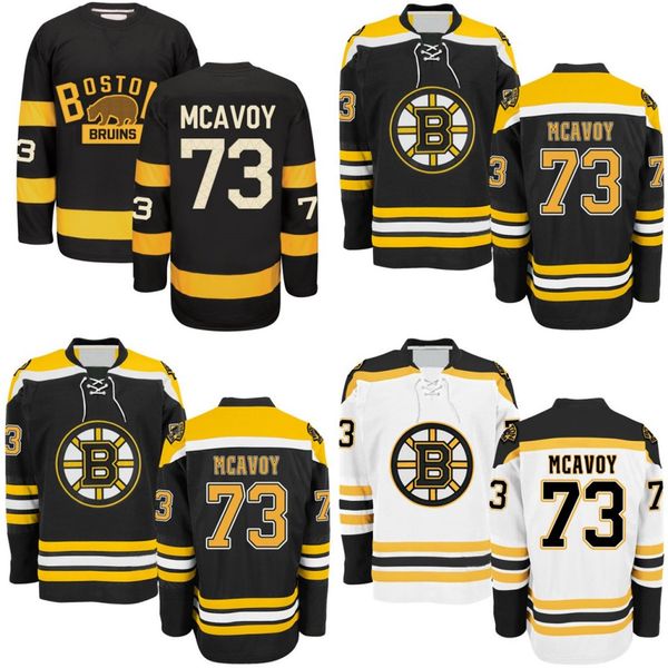 

Boston Bruins 73 Charlie McAvoy Patrice Pastrnak 40 Tuukka Rask 33 Zdeno Chara Noel Acciari David Backes Hockey Jerseys