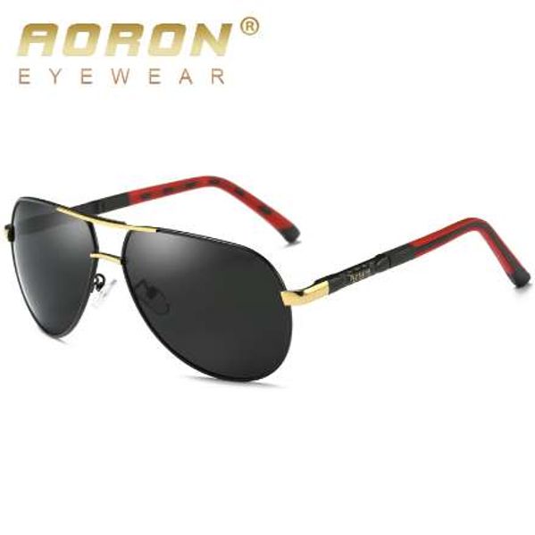 

aoron men vintage aluminum hd polarized sunglasses classic brand sun glasses coating lens driving shades for men/wome, White;black