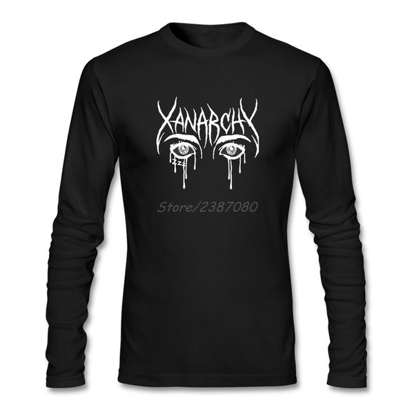 

lil xan cool t shirt cotton long sleeve custom t shirt men hipster geek men shirts, White;black