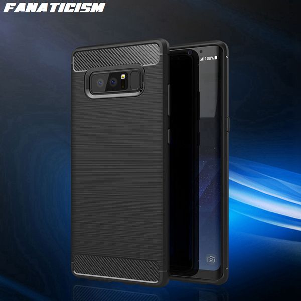 

rugged armor case for samsung s20 ultra s10 s10e s9 s8 plus note 10 9 soft silicone shockproof brushed carbon fiber phone cover
