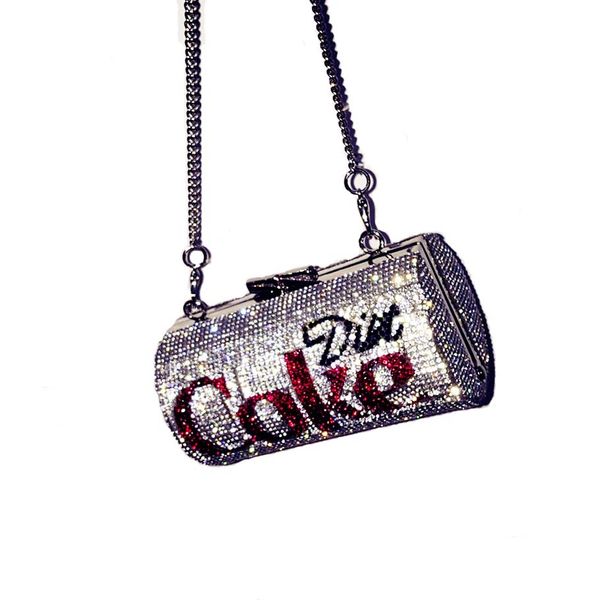 

xiaoyan new fashion shining diamond manual designed cola party bag crossing bag