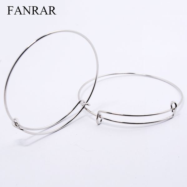 

fanrar minimalism 2pcs/lots alex bracelet expandable fine gold silver color bracelets bangles for women girl wire bracelets gift, Black