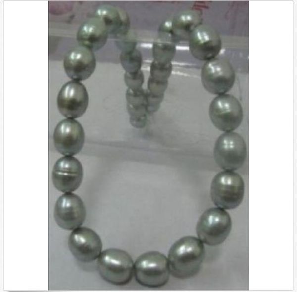 

последние 11-13 мм таитянский серый барокко жемчужное ожерелье 20 " 14 k золото застежка, Silver