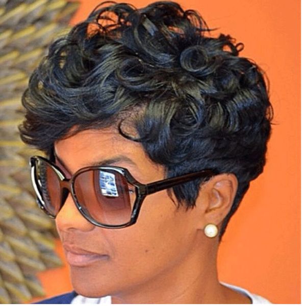 

2018 Female loose wig synthetic large wave chemical fiber high temperature short curly hair set African curly party