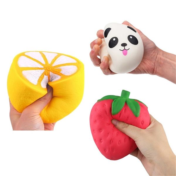 

cute jumbo squishy panda lemon strawberry wholesalers slow rising straps scented stress toy