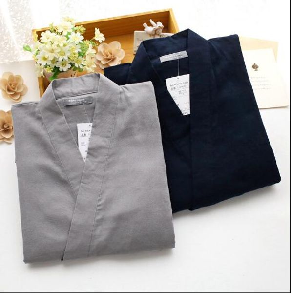 

japanese kimono boy cotton and gauze pijama japanese men's clothing suits khan steamed service clothes, Red