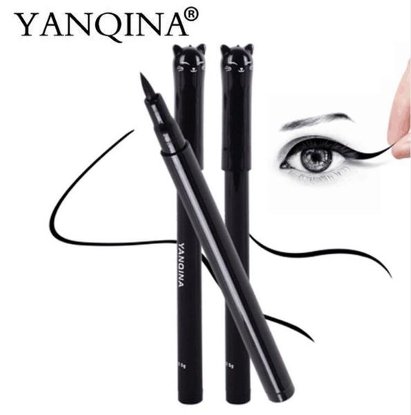 YANQINA The Cat Style Nero Nero Impermeabile Eyeliner Liquido Make Up Beauty Comestics Long-lasting Eyeliner Matita Trucco strumento