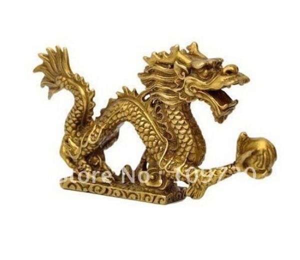 

китайский тибет латунь дракон фигурка статуя украшения