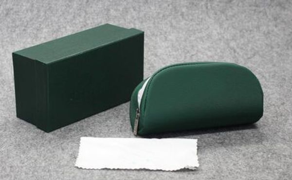 Sommer neue Reißverschlussbox HOCHWERTIGE Damen- und Herren-Sonnenbrillenbox grünes Etui Stoffbrille Litschi-Korn weiches Paket A+++ kostenloser Versand