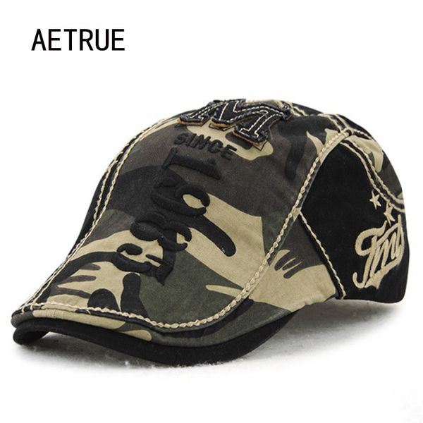 

aetrue new men beret hat women casquette camouflage cotton winter hats for men planas visors sun hat gorras beret caps 2018, Blue;gray
