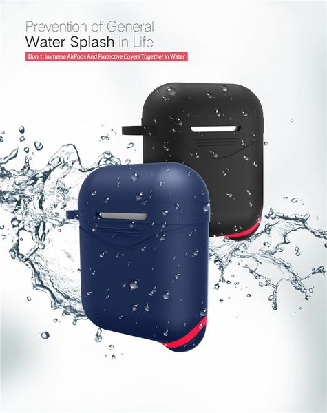 

New oft ilicon ca e for airpod 1 2 earphone oft bag for air pod ilicone ca e oft cover protector with du t plug