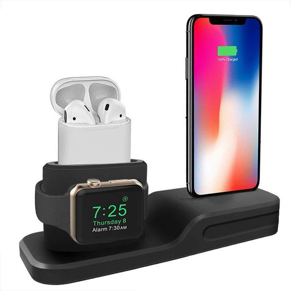 

3 in 1 charging tand multifunction charger tation ilicone hell for iphone airpod and iphone iwatch fit for magnetic wirele charger
