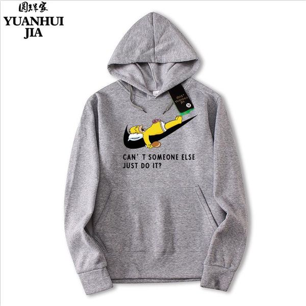 

2017 new autumn winter men fashion sweatshirt mens hoodies hip hop style tracksuit casual funny loose brand, Black