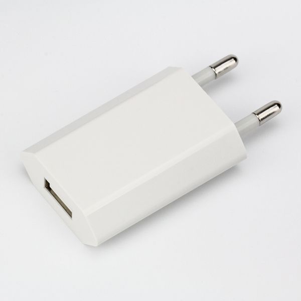 100 teile/los USB Ladegerät EU 5V 1A 5W Tragbare Ladegerät für Handy USB Adapter für iphone 7 6 6s plus 5 5s samsung BQ7K