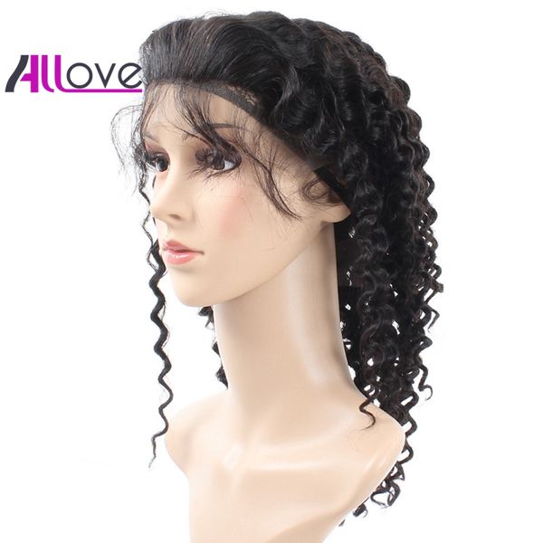 

10a brazilian hair human hair lace front wigs deep wave 180 density wholesale human hair wigs for black women selling, Black;brown