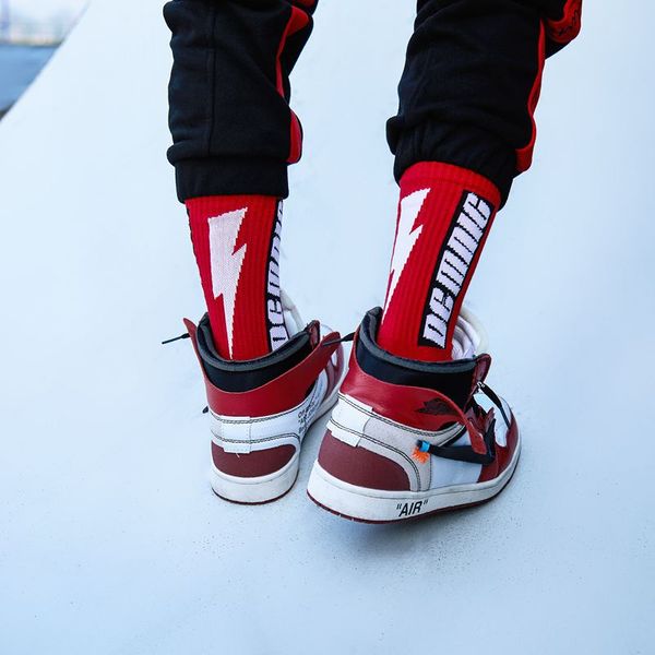 

3 pairs zerlos street dance crew socks men stockings spring summer hip-hop skate mens happy socks striped men, Black