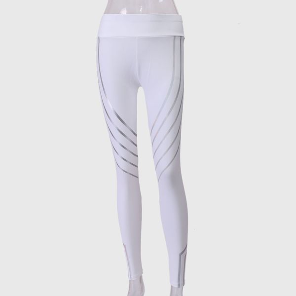 

women yoga pants leggings elbows fitness tights women waist yoga fitness leggings running gym stretch sports pants trousers, White;red