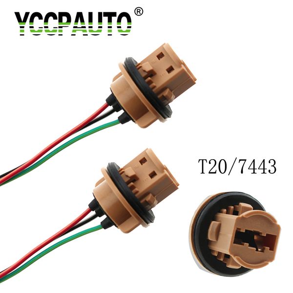 

yccpauto 2шт t20 7440 7443 светодиодные лампы держатель адаптер гнездо разъем автомобильные светодиодные парковка свет лампы жгута проводов