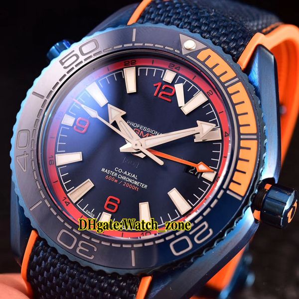 

дешевая новая планета ocean 600m co-axial gmt 215.92.46.22.03.001 япония miyota автоматические синие циферблаты мужские часы pvd синий корпу, Slivery;brown