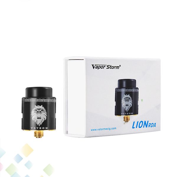 

Original Lion RDA Atomizer Vapor Storm 24MM E Cigarette DIY Dual Core coils 3 Stages Airflow Control Fit 510 Mods DHL Free