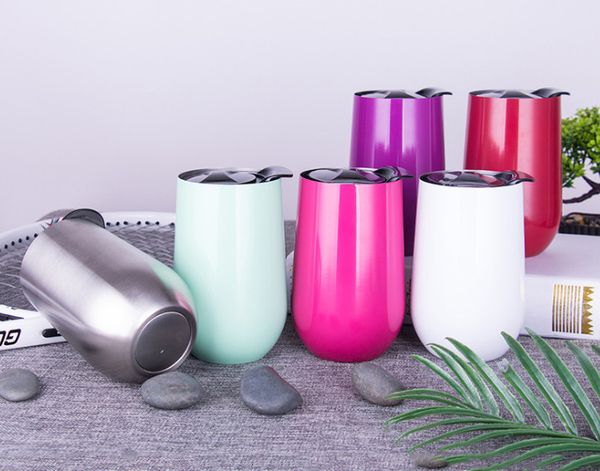 

2018 the latest large 6oz stainless steel egg shaped cup, 12 color patterns, water cup delivery, support for custom logo