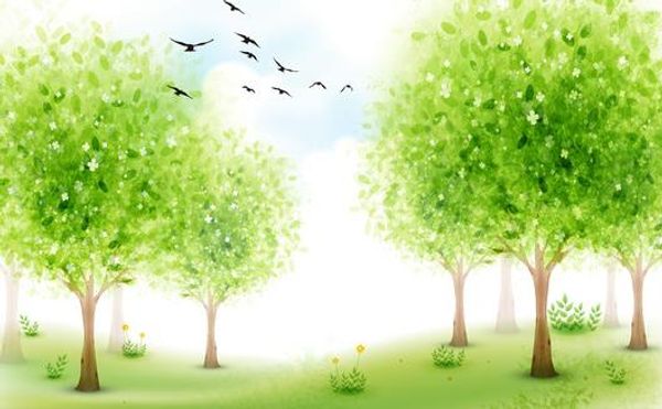 

fantasy abstract woods bird tv background wall wall mural p wallpaper