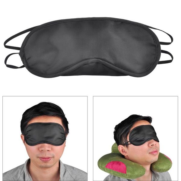

black eye mask shade nap cover blindfold mask for sleeping travel soft polyester masks 4 layer dhl free