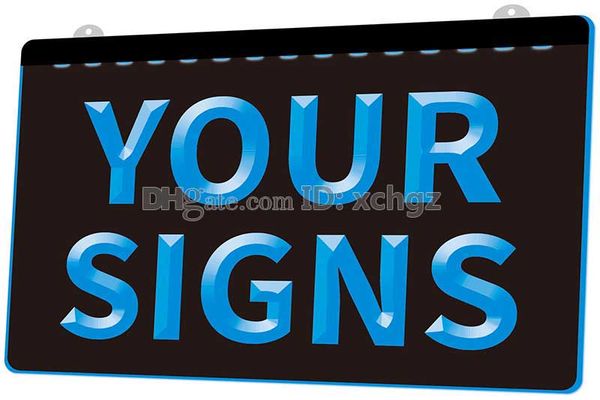

f002 your ign plaque new 3d engraving led light ign cu tomize on demand 8 color