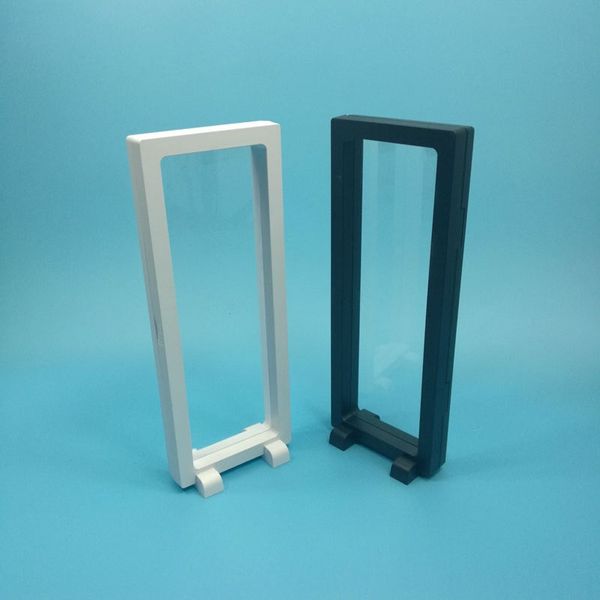 

Jewelry di play framed white black ela tic membrane floating jewellery torage ca e necklace pendant tand holder za5565