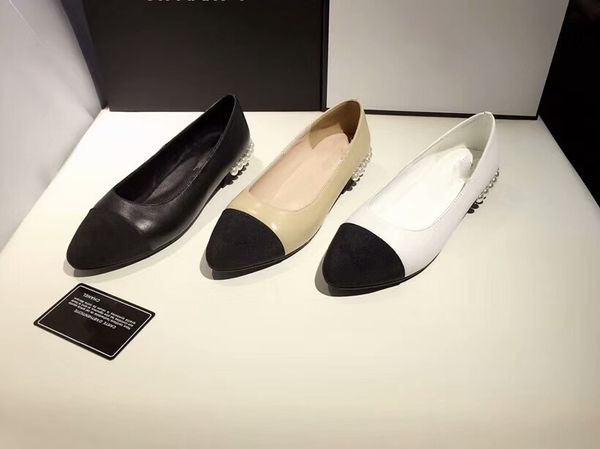 

Дизайнер воловья балетки с коробкой мода горячие дамы платье обувь