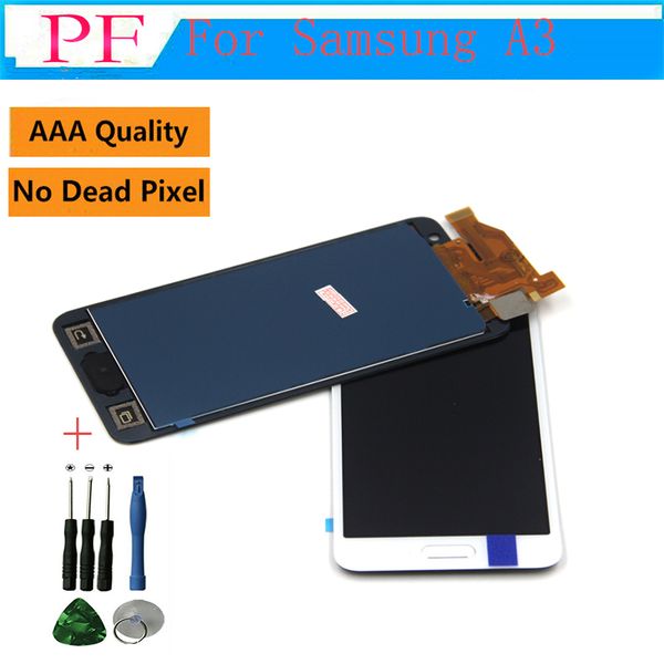 

a+++ quality tft lcd display for samsung galaxy a3 2015 a300 a3000f sm-a300f lcd replacement parts brightness adjustable + repair tool