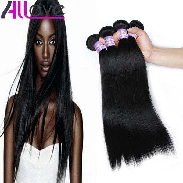 

brazilian hair wefts 4bundles wholesale unprocessed peruvian indian malaysian silky straight virgin hair extensions ing, Black