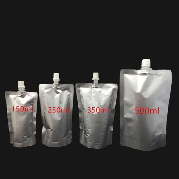 

doypack 150ml 250ml 350ml 500ml aluminum foil stand up spout liquid bag pack beverage,squeeze,drink spout pouch qw8803
