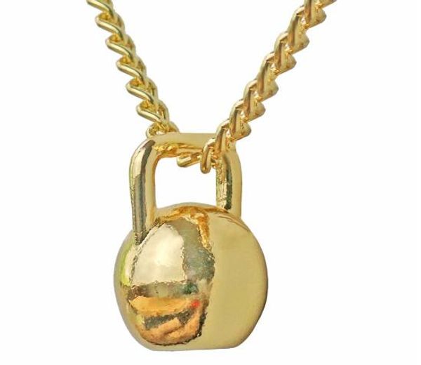 

6pcs stainless steel kettlebell sporty pendant necklace gunblack titanium steel chain workout necklace for men woemen, Silver