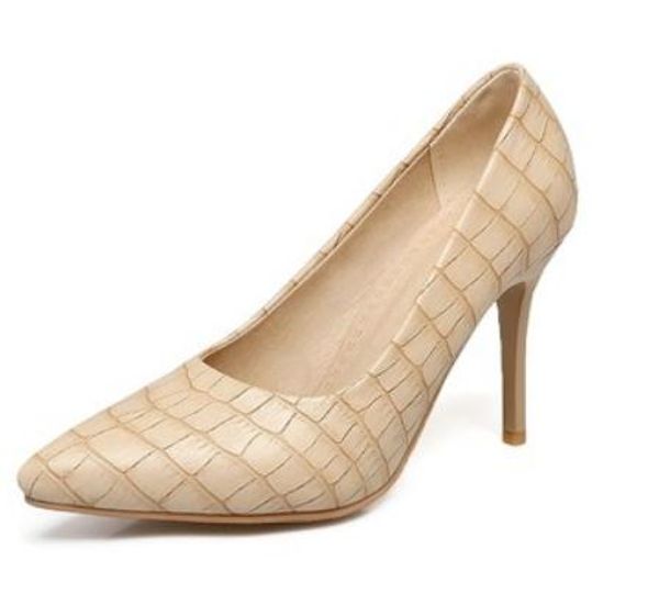 

send 2018 new style pointed end high heels shoes big size women single shoes 44-48 yards, Black