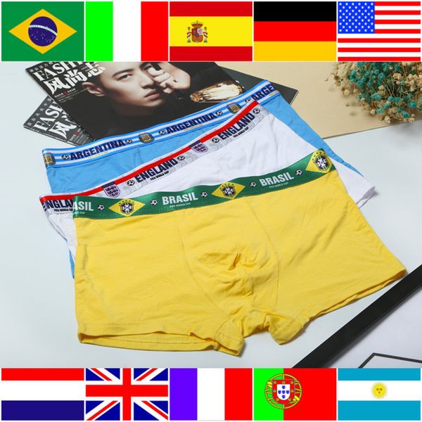 

men's cotton printed pants comfortable breathe y youth personality splicing underwear, Black;white